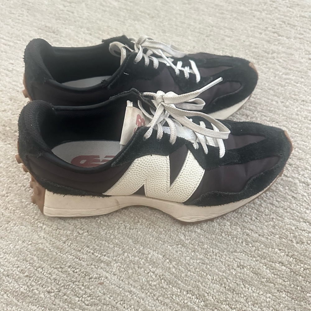 New Balance Women's Black and White Sneakers